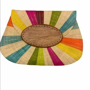 Mar Y Sol Rainbow Clutch Purse